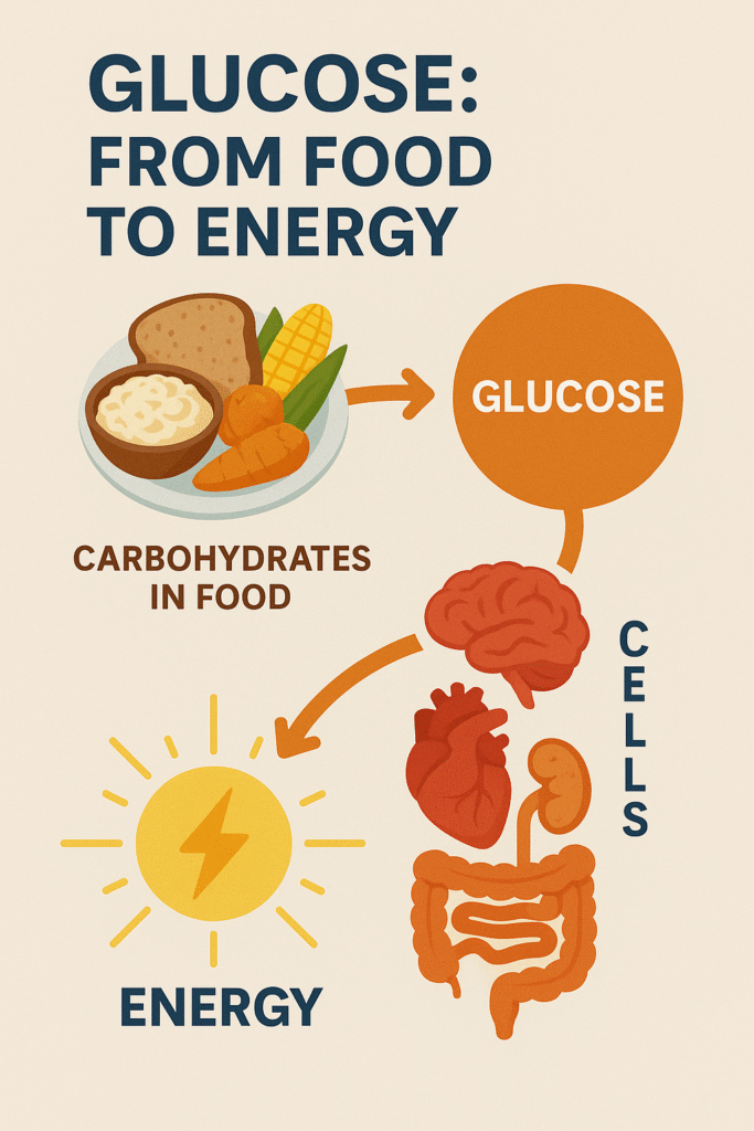 glucose from food to energy diagram