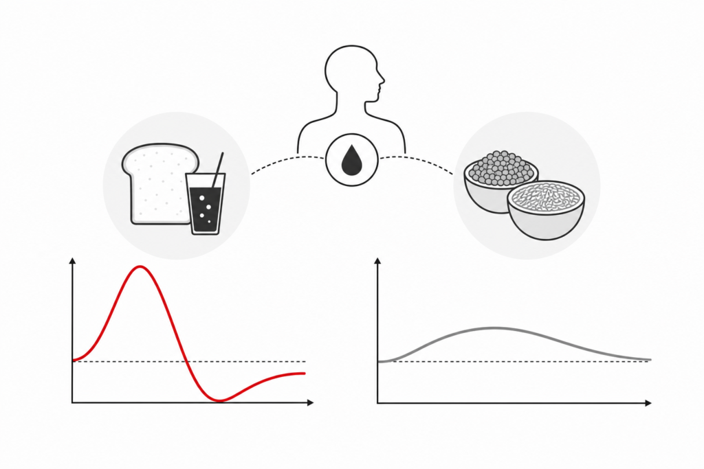 Glycemic Response spike vs steady